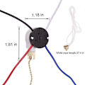 Miniatyrbillede 2 af 5: Loftventilator-kontaktkit 3 hastigheder 4 ledninger, ventilator-kontakt trækledning hastighedsstyring, ZE-208S trækledning sw-Perfet