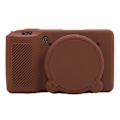 Miniatyrbillede 1 af 5: For Ricoh GR IIIx GR III Kamera Cover Ridsefast Silikon Beskyttelsesetui - Brun - Perfet Coffee