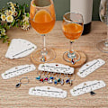 Miniatyrbillede 5 af 5: 60 stk. Papir Vin Charm Display Kort Hvide 3.8x10x0.1cm Hul: 3~8mm-Perfekt