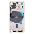 Miniatyrbilde 3 av 4: Kompatibel med iPhone 13 Batterideksel Bak med Sideknapper & SIM-kortbrett & Strøm + Volum Flex Kabel & Trådløs Lader Modul-Perfekt White