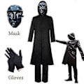 Miniatyrbild 1 av 5: Squid Game Vuxen Stil Boss Kostym + Mask + Handskar-Perfekt Mask M