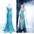 Pikkukuva 1 / 4: Elsa Dress Adult Female Cosplay Costume_y - Perfet S
