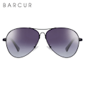 Miniatyrbilde 6 av 6: BARCUR Design Solbriller Titanium Alloy Polarized Solbriller for Menn Kvinner Pilot Gradient Briller Speil Deksel Oculos De Sol Gold Gradient Grå-Perfet Gold Gradient Gray BARCUR