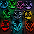 Miniatyrbillede 2 af 3: Halloween Enemy Glow Mask Ghost Step Dance Cold Light Easter 10# 27cmX17cm
