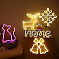 Miniatyrbillede 3 af 5: LED neon lys farverige regnbue neon lys til værelse hjem fest bryllup dekoration julegave neon lys-Perfet Christmas Tree