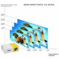 Miniatyrbillede 5 af 10: Miniprojektor HD 1080P 4K HDMI Video Lille projektor til hjemmet - Perfet blue & white EU Plug
