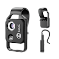 Miniatyrbillede 1 af 5: APEXEL APL-MS002CWH 200X Mobiltelefon HD CPL Makro Linse Mikroskop med LED Lys-Perfekt Black