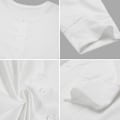 Miniatyrbilde 4 av 4: Herre Hel Dress Lang Underskjorte Nattpysjamas-Perfet Black 3XL