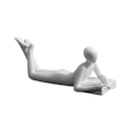 Miniatyrbillede 1 af 5: Nordisk Læsestatue Resin Figurer Skrivebordsindretning Skulptur Moderne Kunst Ornament Hjemmekontor Indretning - Perfekt White A