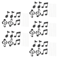 Miniatyrbillede 2 af 5: 30 stk. Musiknoder Cupcake Topper Papir Kage Indsatser Kort Bryllupskage Topper Dekoration - Perfekt