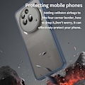 Miniatyrbilde 4 av 5: Kompatibel med Nothing Phone (3a) Pro Deksel Fallsikker Airbag Frostet Gjennomsiktig PC TPU Telefon Bakdeksel - Pur-Perfet Blue