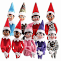Miniatyrbillede 3 af 3: Elf Dukke Julepynt Børnegave Overraskelse Plyslegetøj Jule Reindeer Elves Pink Rød Farver_ai DGZD-Perfet Camo boy
