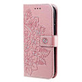 Miniatyrbild 2 av 4: Sju-blommiga präglade läderfodral för telefon - Perfet Compatible with MotorolaMoto G75 5G