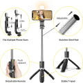 Pikkukuva 3 / 6: NOE Selfie Stick -jalusta valolla, 4 in 1 360° Rotata - Perfet