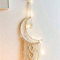 Miniatyrbillede 6 af 8: Drømmefanger, håndlavet macrame vævet vægophæng, boheme - Perfet