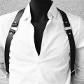 Miniatyrbilde 1 av 6: Sexy Kvinner Menn Justerbar Skinn Body Bryst Sele Belte Punk - Perfet Black One Size