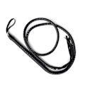 Miniatyrbillede 4 af 4: 1,9 m Bull Whip Læder og Ruskind Flettede Haler Ridehest Piske (sort)-E-Perfet