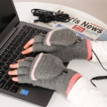 Miniatyrbilde 2 av 6: USB-oppvarmede strikkehansker Justerbar temperatur Lett oppvarmede votter til vintergave julegave