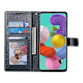 Pikkukuva 2 / 5: Yhteensopiva Samsung Galaxy A24 4G (162,1 x 77,6 x 8,3 mm) -puhelimen kanssa, nahkainen suojakotelo, jossa lukko, lompakko ja jalusta - Perfet Dark Blue