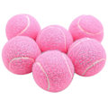 Miniatyrbild 1 av 5: 6-pack rosa tennisbollar, hållbara elastiska träningsbollar, 66 mm, nybörjarträningsbollar för kvinnor - perfekta