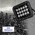 Miniatyrbillede 5 af 5: IR-belysning 6 stk. Array IR LED IR-belysning Nattesyn Bred Vinkel Lang Rækkevidde Udendørs Vandafvisende Til CCTV Sikkerhedskamera - Perfekt 15