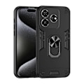 Miniatyrbillede 1 af 4: Stødsikkert Telefoncover med Metal Ringholder - Perfekt Black Compatible with Axon 60 Lite