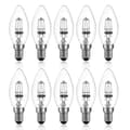 42W E14 C35 Dimbar Halogenlampa AC 220-240V Varmvit 2700K E14 Transparent Halogenljus (10st)-Perfet