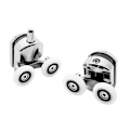 Miniatyrbilde 4 av 4: 8x Hjul til dusjkabinett - Perfet silver