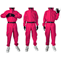 Miniatyrbillede 5 af 6: Squid Game Costume - Cospay Suit - Perfet Red l