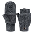 Miniatyrbild 1 av 5: Fingerlösa Vinterhandskar med Vändbar Design för Pekskärm - Ullstickade, Bytbara - Perfekt Dark Gray