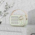 Pikkukuva 2 / 2: Monitoiminen Mini Kannettava FM-Radio Bluetooth-Kaiutin USB TF AUX Sisä- ja Ulkokäyttöön Retro-Design Langaton Kaiutin - Täydellinen Green