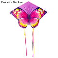 Miniatyrbild 2 av 10: Butterfly triangeldrake 50/100 meter drake ROSA MED 50M LINE - Perfet
