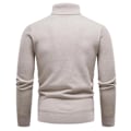 Miniatyrbillede 3 af 3: Yynuda Mænds Turtleneck Letvægts Slim Fit Trøje Casual Strikket Trøje - Perfet Cream L