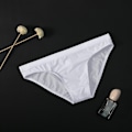 Miniatyrbillede 4 af 5: Fianao Herre Trusser Strækbar Åndbar Komfortabel Blød Gennemsigtig Ice Silk Sexet Lav Talje Undertøj - Perfekt Black M