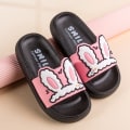 Pikkukuva 1 / 4: Liukumattomat lasten sarjakuvasandaalit tossuille - Perfet Black rabbit ears 24-25(Foot length15cm)