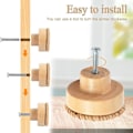 Miniatyrbillede 6 af 6: 8 stk Boho Rattan Kommode Knopper Træ Skuffe Knopper Håndlavede Vævede Møbel Knopper 40mm Skab Kommode Håndtag