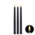 Miniatyrbillede 1 af 10: 6 stk Lange LED-lys Flammeløse stearinlys SORT- Perfet Black