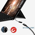Miniatyrbilde 5 av 5: Nylonflettet Kompatibel med Surface Connect til USB-C Ladekabel Kompatibel med Surface Pro7 Go2 Pro6 5/4/3 Surface L-Perfet