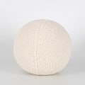 Miniatyrbild 1 av 5: Plush Rund Ullkudde Nordisk Bollformad Enfärgad Fylld Mjuk Kudde för Soffa Kontor Midjerest Kastkudde-Perfekt White 40cm
