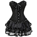 Pikkukuva 3 / 5: Seksikäs Korsettimekko Naisille Pluskokoinen Kostyymi Yläosa Burleske Korsetti ja Minimekkosetti Tutu Corselet-Perfet black XXL