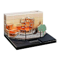 Miniatyrbillede 1 af 5: Skrivebords Kalender med LED Lys, 2024 Kalender Memo Pad, Kreativ Skrivebords Kalender DIY Noter Bloc, 3D Kunst Kalender Papirudskæring - YuJia - Perfekt 12
