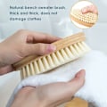 Miniatyrbillede 4 af 6: Trætøjsbørste med blød fiberuld, slidstærk scrubber håndbørste husholdningsrengøringsværktøj til vask af såler - Perfet