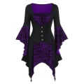 Pikkukuva 1 / 4: Retro keskiaikainen goottilainen pitsimekko naisille - Perfet purple XL