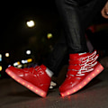 Miniatyrbild 3 av 5: LED Lysande Hi-top Skor med Vinge USB Uppladdningsbara Blinkande Sneakers för Småbarn Barn Pojkar Flickor-Perfekt Red 31