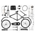 Miniatyrbillede 1 af 10: Retro cykelmodelsæt, miniature metalpynt til kunstsamling, legetøj til børn - Perfet Black (DIY)
