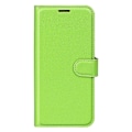 Miniatyrbillede 5 af 5: Kompatibel med TCL 503 Cover Litchi Tekstur Stødsikkert Læder Wallet Telefon Cover - Perfet Green