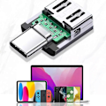 Miniatyrbild 5 av 5: LED USB-C 3.1 Hane till USBA Hona Adapter Konverter OTG Typ C Android Mobiltelefon-Perfekt Sliver 1pcs