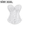 Miniatyrbillede 2 af 5: Kvinders Snørebånds-Overbust Korset Bustier Lingeri Bodyshaper Top Prinsesse Korset - Hvid Hvid-xs-Perfet White -xxxl