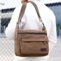 Miniatyrbilde 6 av 7: Høy kvalitet New Fashion Herre Canvas Bag Skulderveske - Perfet
