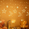 Miniatyrbillede 4 af 5: LED String Lights 3,5 m Star Moon LED Gardin Lys Dekoration